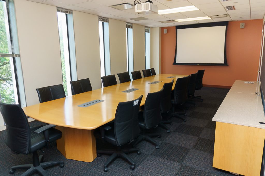Quiet conference room with windows